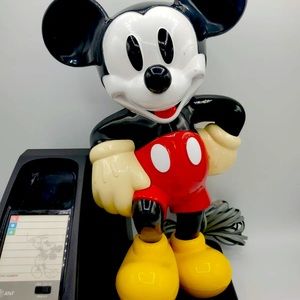 Vintage Mickey Mouse phone collectible by Disney